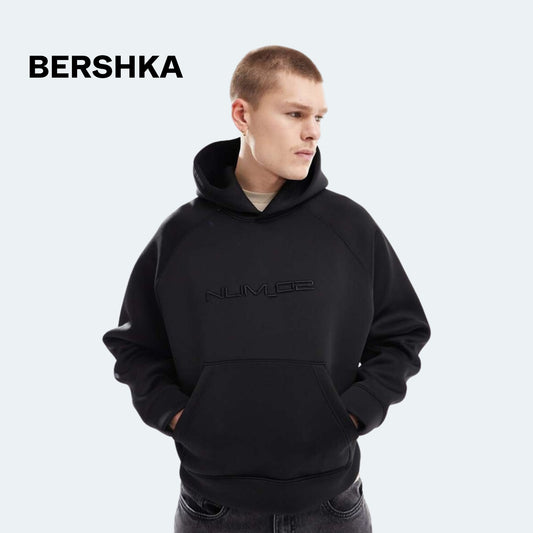 BRSHKA - Boxy Fit Tech Hoodie Black