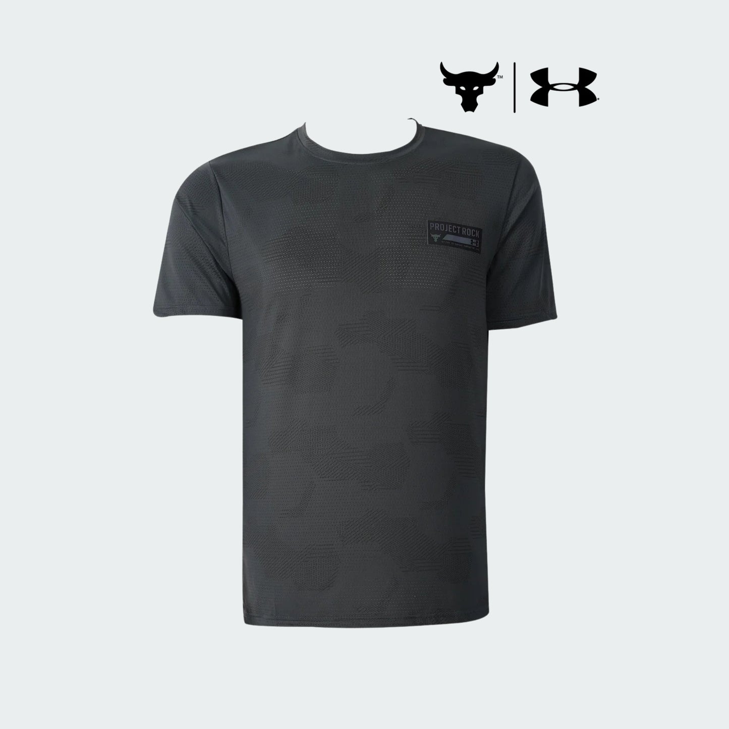 UA - Project Rock Series Dri-Fit Grey T-Shirt (IMPORTED)