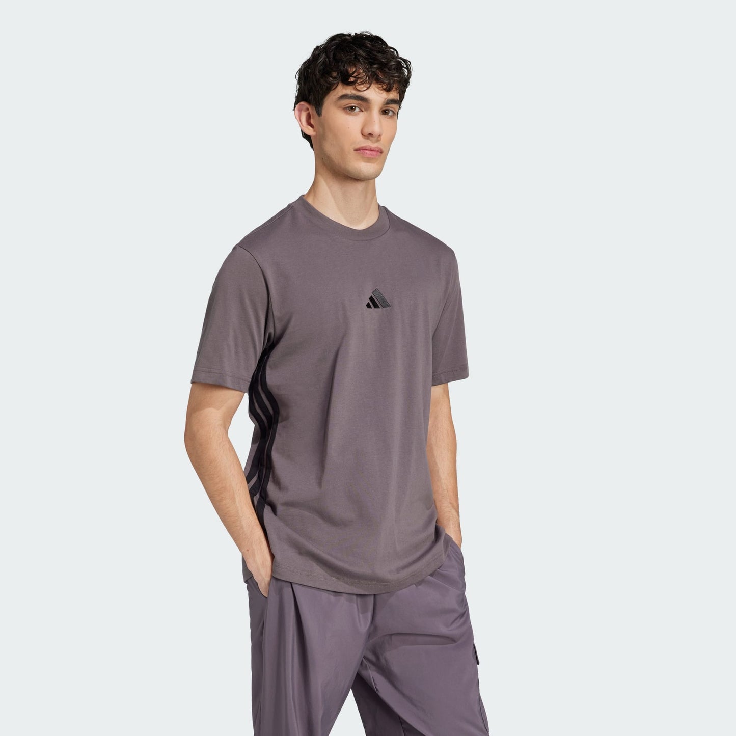 ADDS - Essentials 3 Stripes Grey Strata T-Shirt