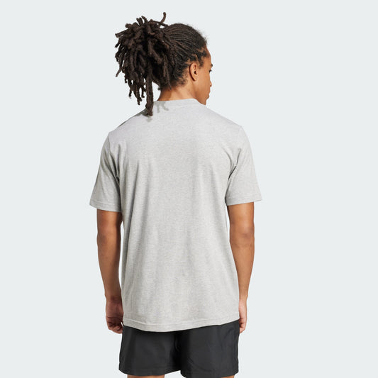 ADDS - Essentials Black 3 Stripes Heather Grey T-Shirt