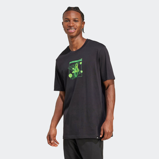 ADDS - Futuristic Science Black Graphic T-Shirt