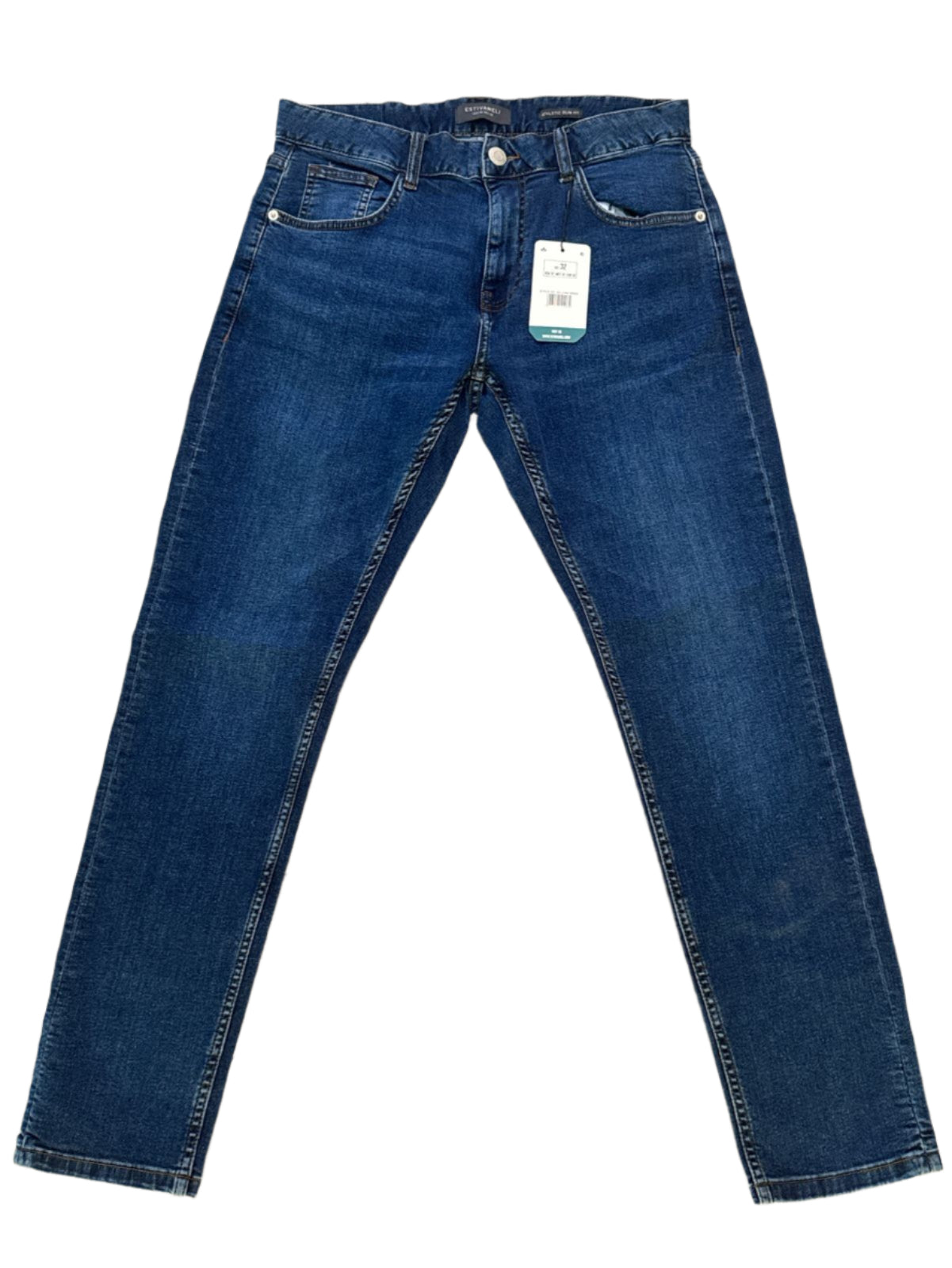 ESTVNLI - Athletic Slim Fit Dark Indigo Jeans