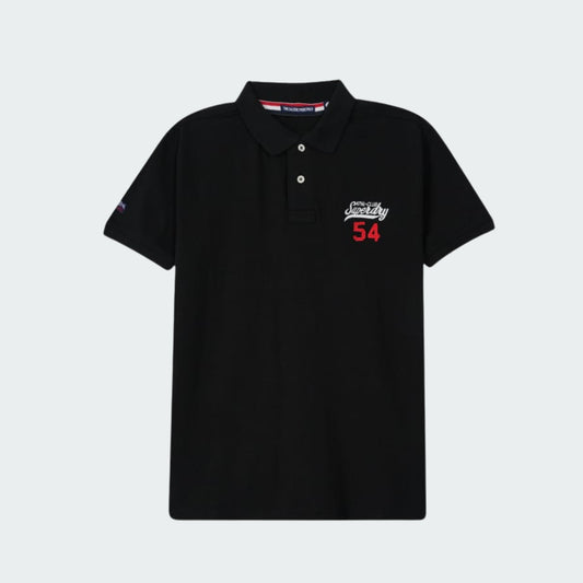SUPERDRY - Classic Black Polo Shirt
