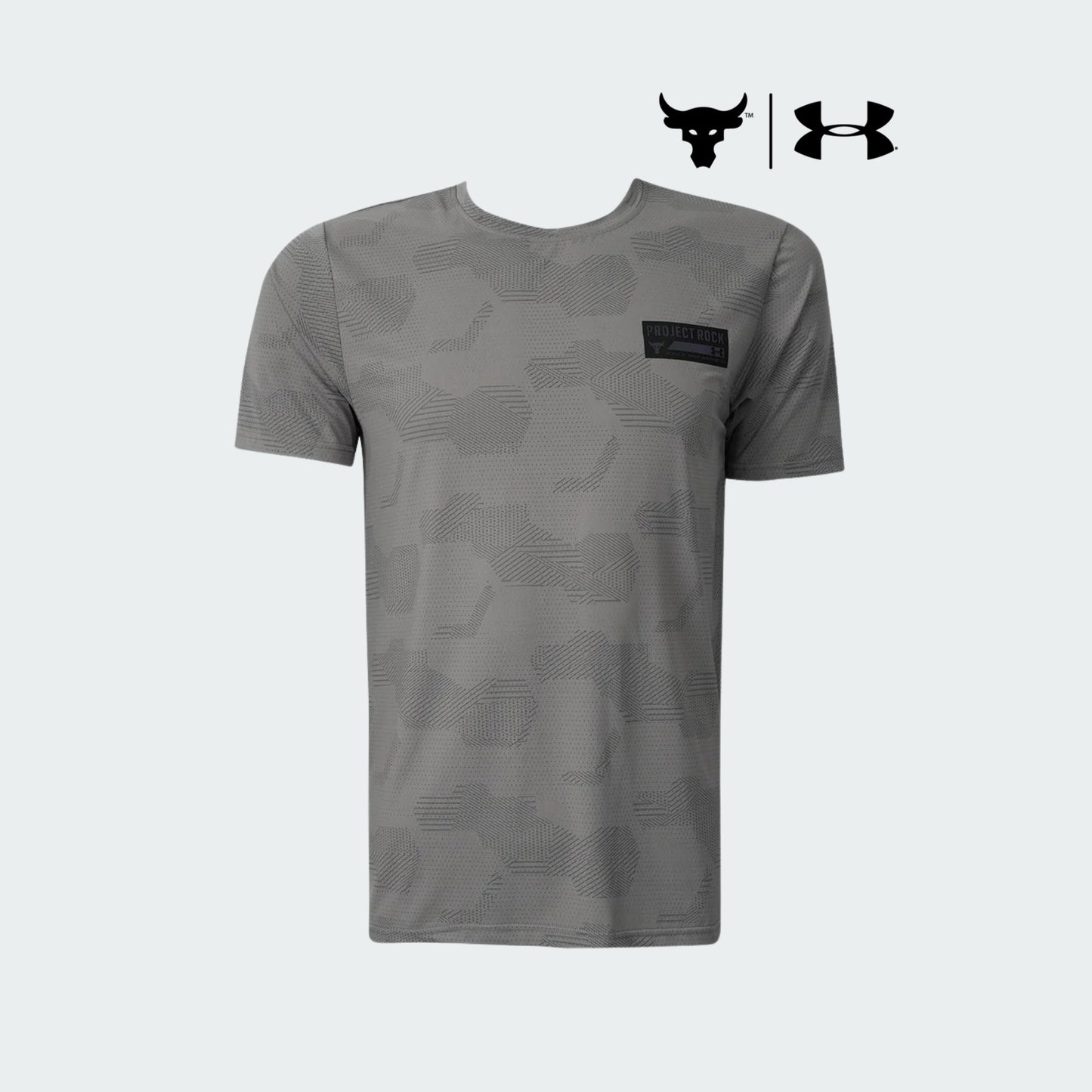 UA - Project Rock Series Dri-Fit Silver T-Shirt (IMPORTED)