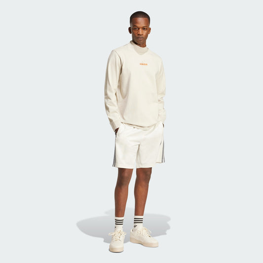 ADDS - Long Sleeve Cream Alumina Mock Neck Sweatshirt
