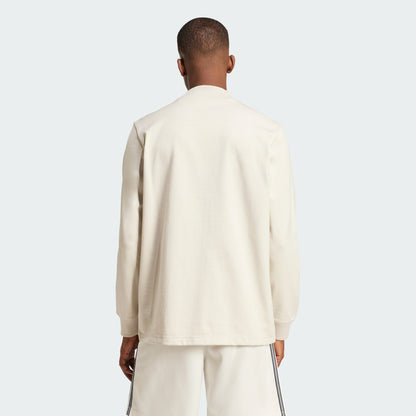 ADDS - Long Sleeve Cream Alumina Mock Neck Sweatshirt