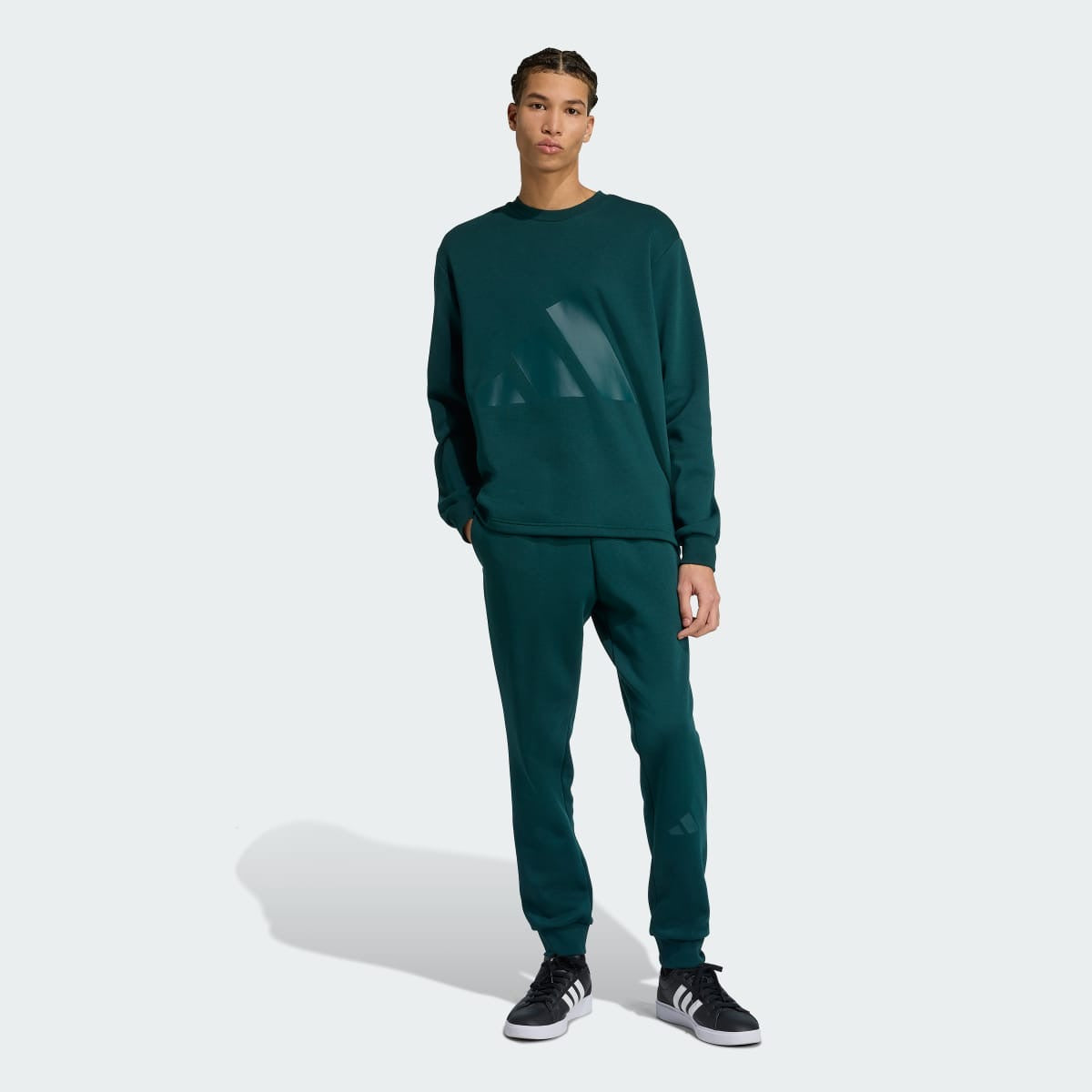 ADDS - Essentials Big Logo Fleece Dark Green Complete Track Suit