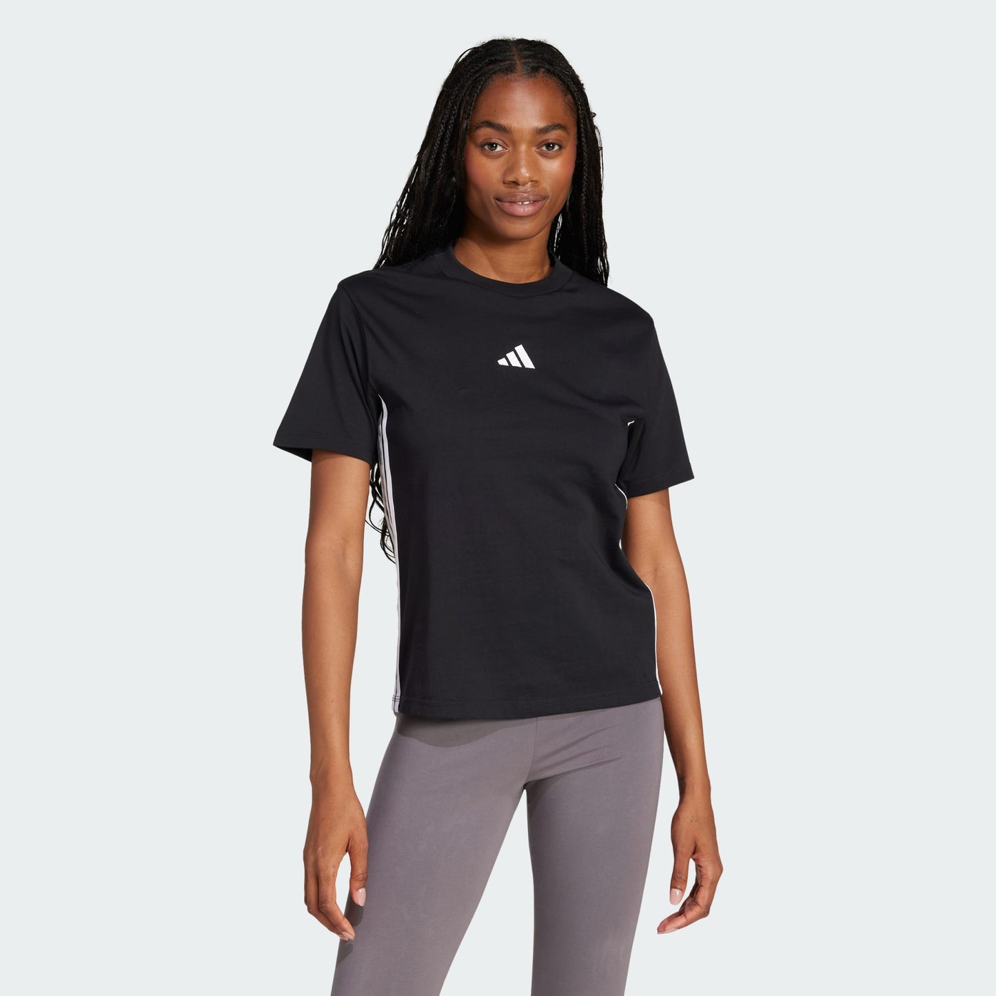 ADDS - Women’s Essentials 3 Stripes Black T-Shirt