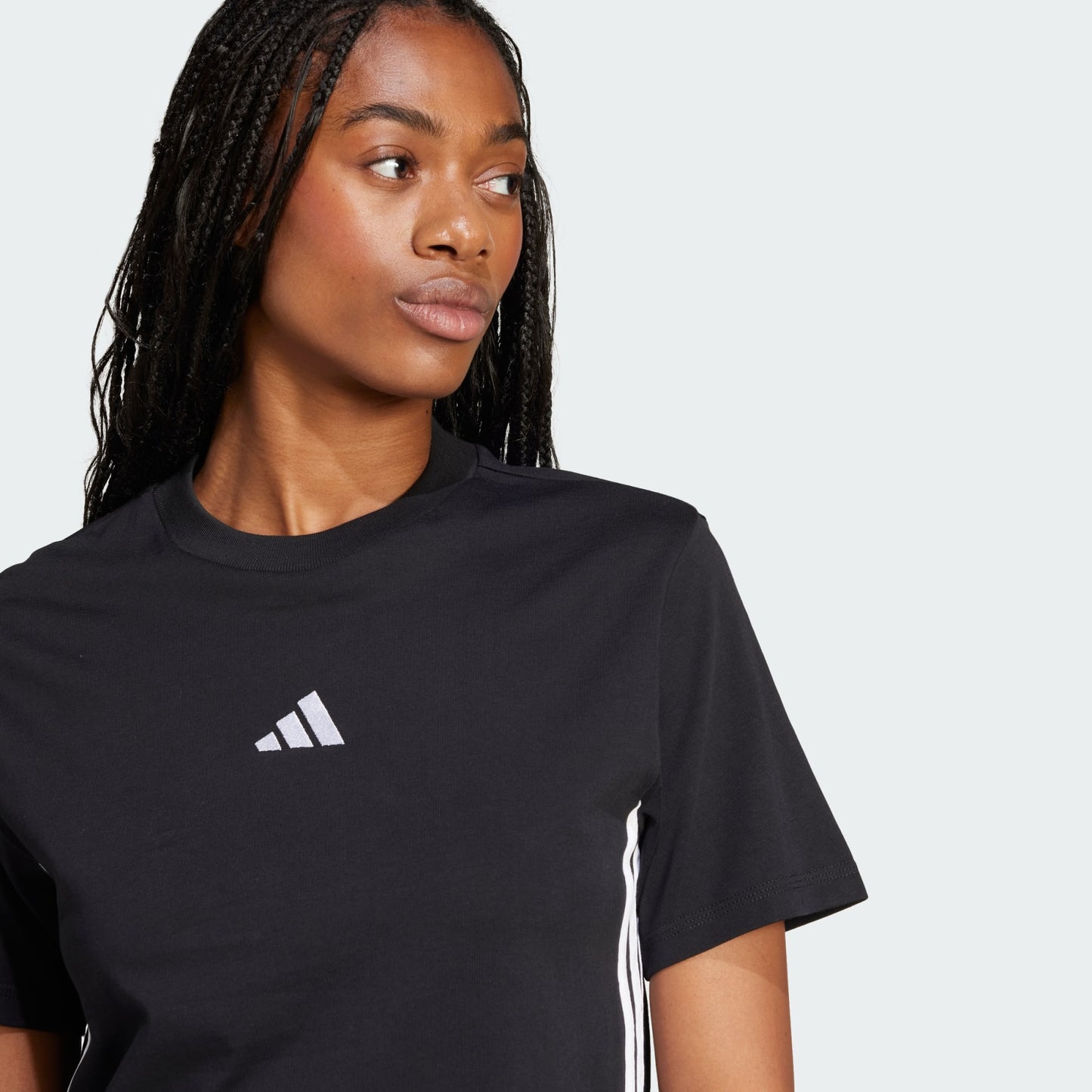 ADDS - Women’s Essentials 3 Stripes Black T-Shirt