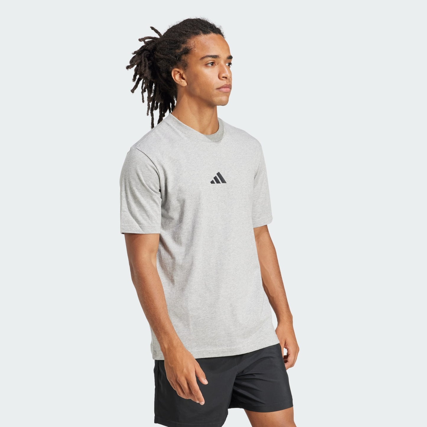 ADDS - Essentials Black 3 Stripes Heather Grey T-Shirt