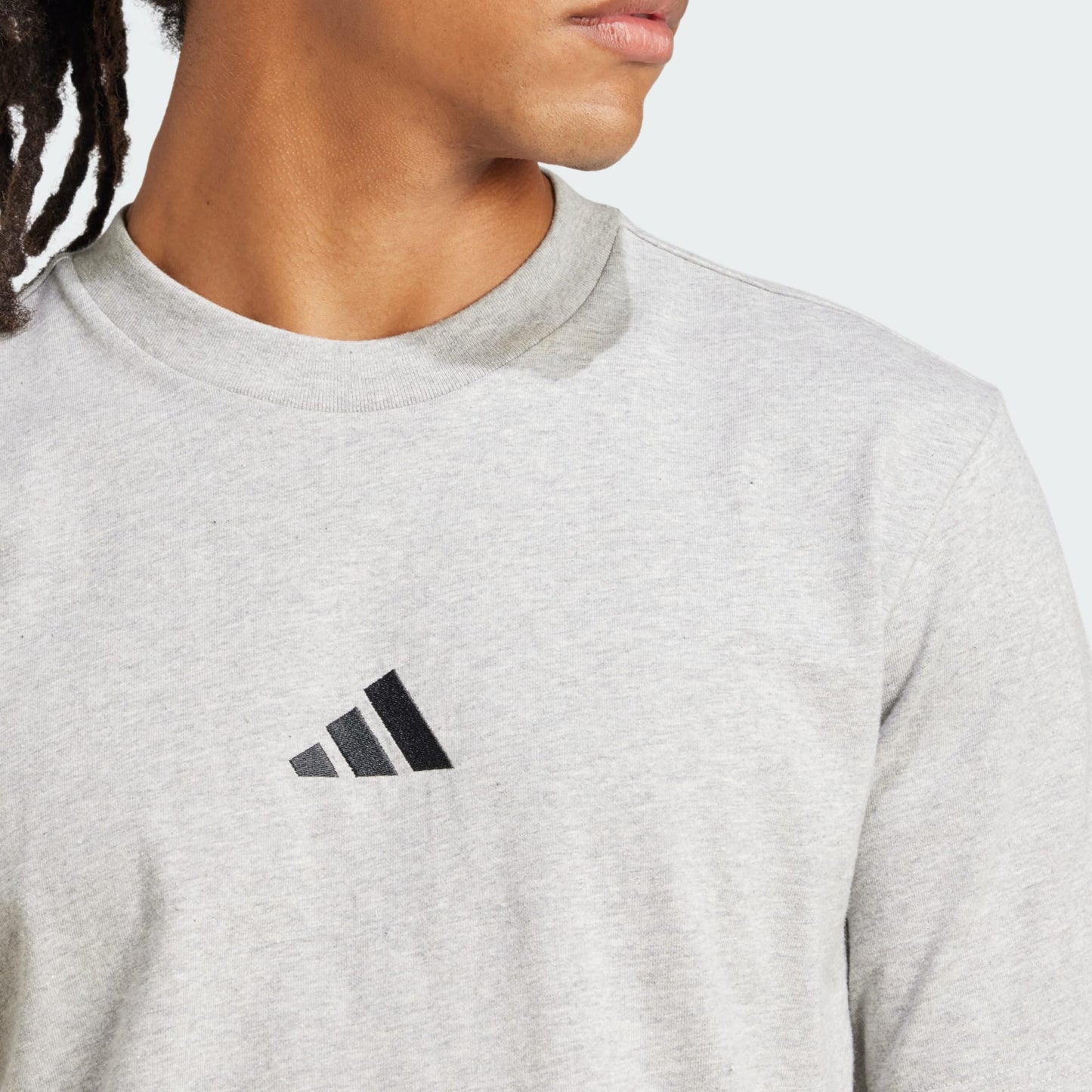 ADDS - Essentials Black 3 Stripes Heather Grey T-Shirt