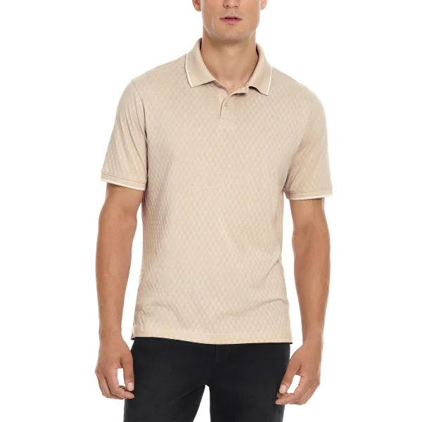 TB - Classic Textured Beige Polo Shirt