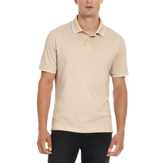 TB - Classic Textured Beige Polo Shirt