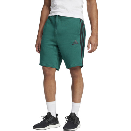 ADDS - Essential 3 Stripes Terry Dark Green Shorts