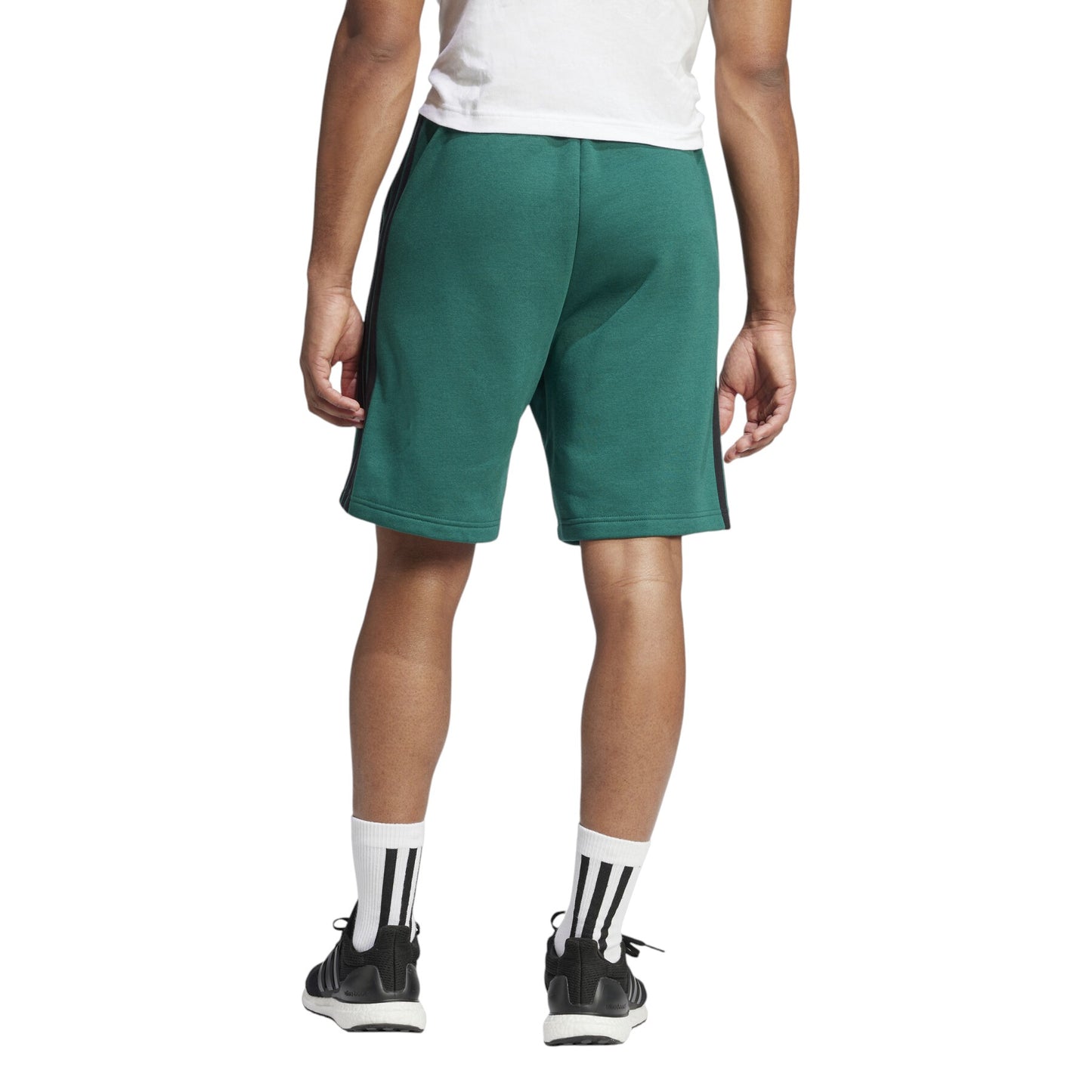 ADDS - Essential 3 Stripes Terry Dark Green Shorts