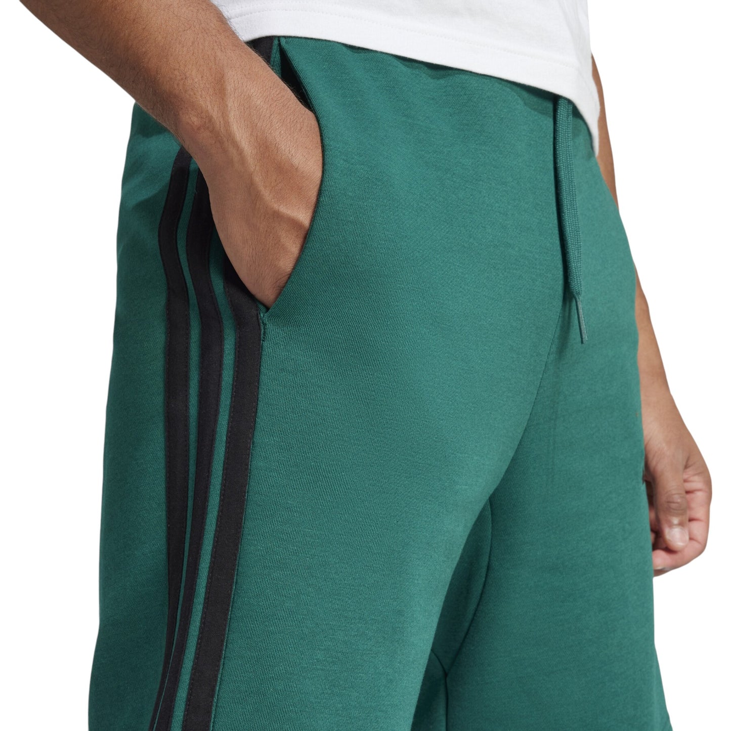 ADDS - Essential 3 Stripes Terry Dark Green Shorts