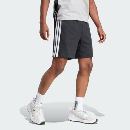 ADDS - Essential 3 Stripes French Terry Black Shorts