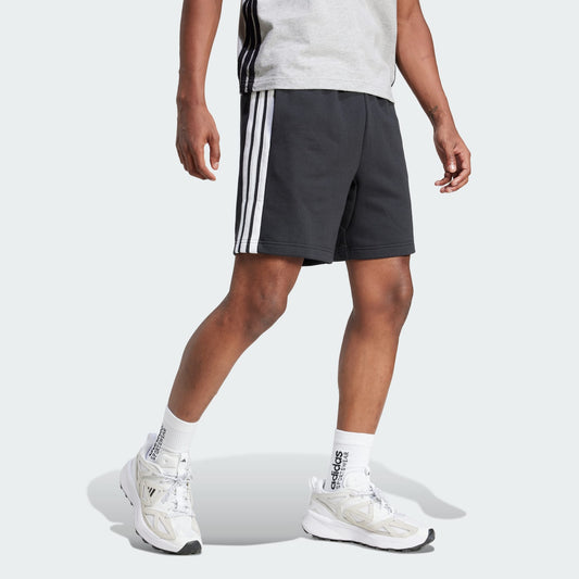 ADDS - Essential 3 Stripes French Terry Black Shorts