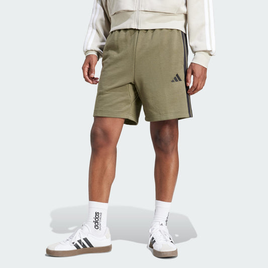 ADDS - Essential 3 Stripes French Terry Army Green Shorts