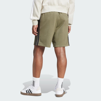 ADDS - Essential 3 Stripes French Terry Army Green Shorts
