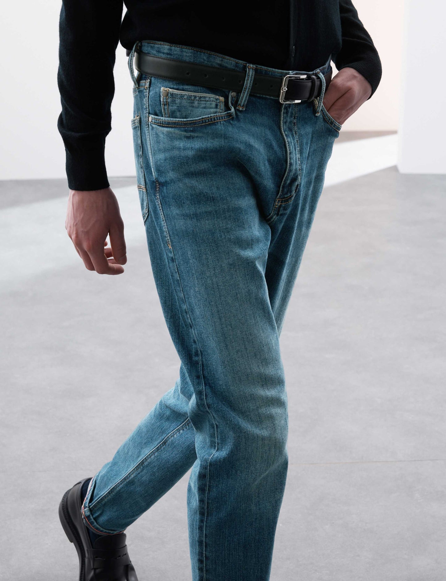 AUTOGRAPH - Slim Fit Mid-Blue Jeans