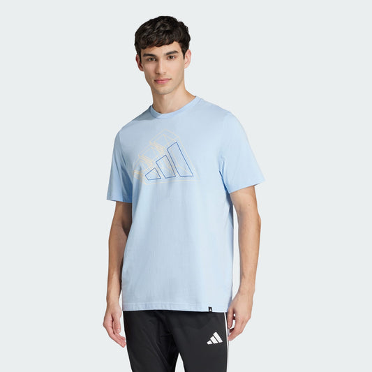 ADDS - Tech Outline 3D Blue Graphic T-Shirt