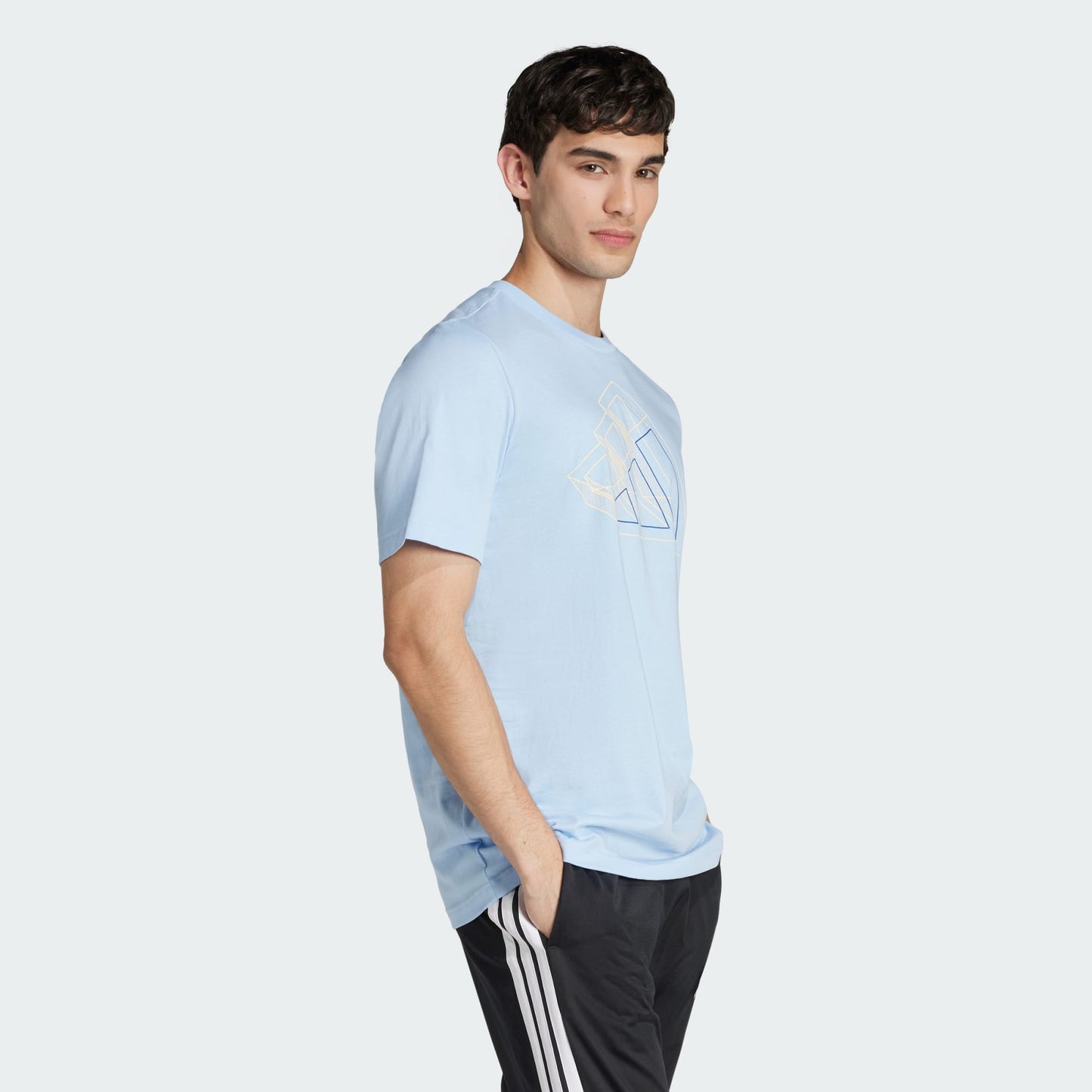 ADDS - Tech Outline 3D Blue Graphic T-Shirt