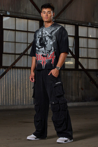 YOUNGLA - Hella Pocket Sweats Black 8 Pockets